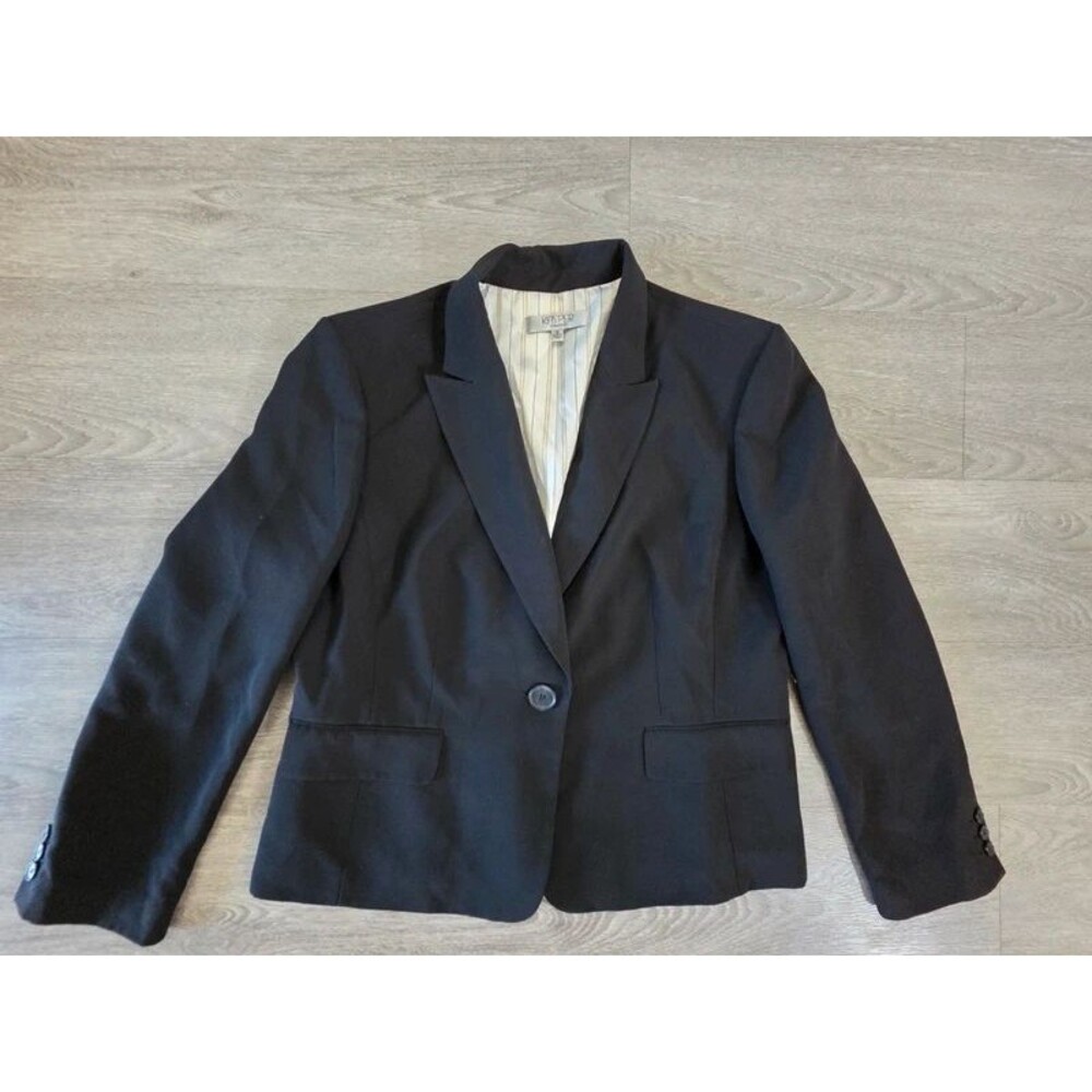 Kasper Separates Black One Button Blazer Jacket Women's Size 18 Career Workwear